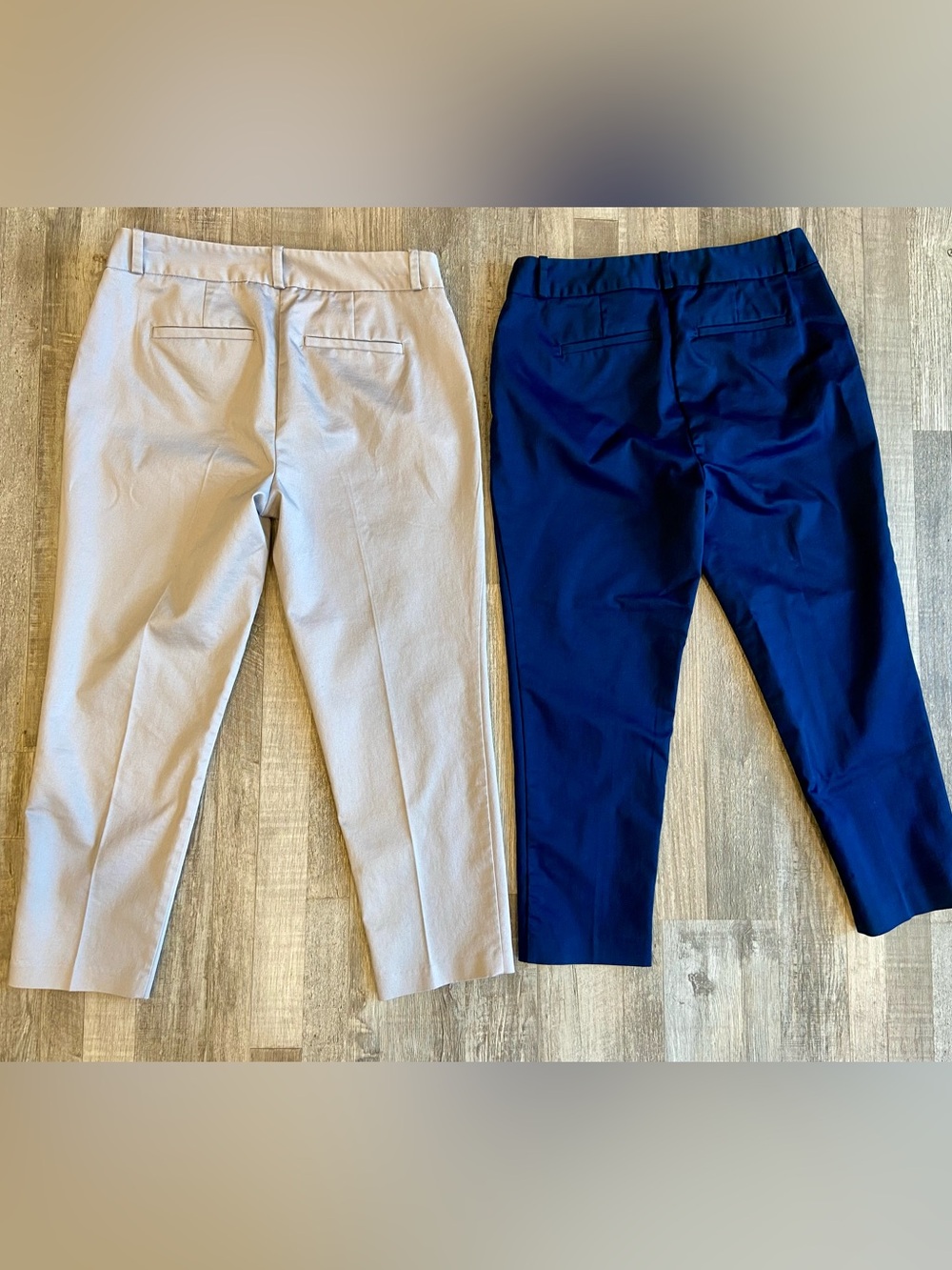 Lot of 2 Women's Liz Claiborne EMMA Ankle Pants Size 6P Navy Gray Mid Rise - Picture 2 of 14